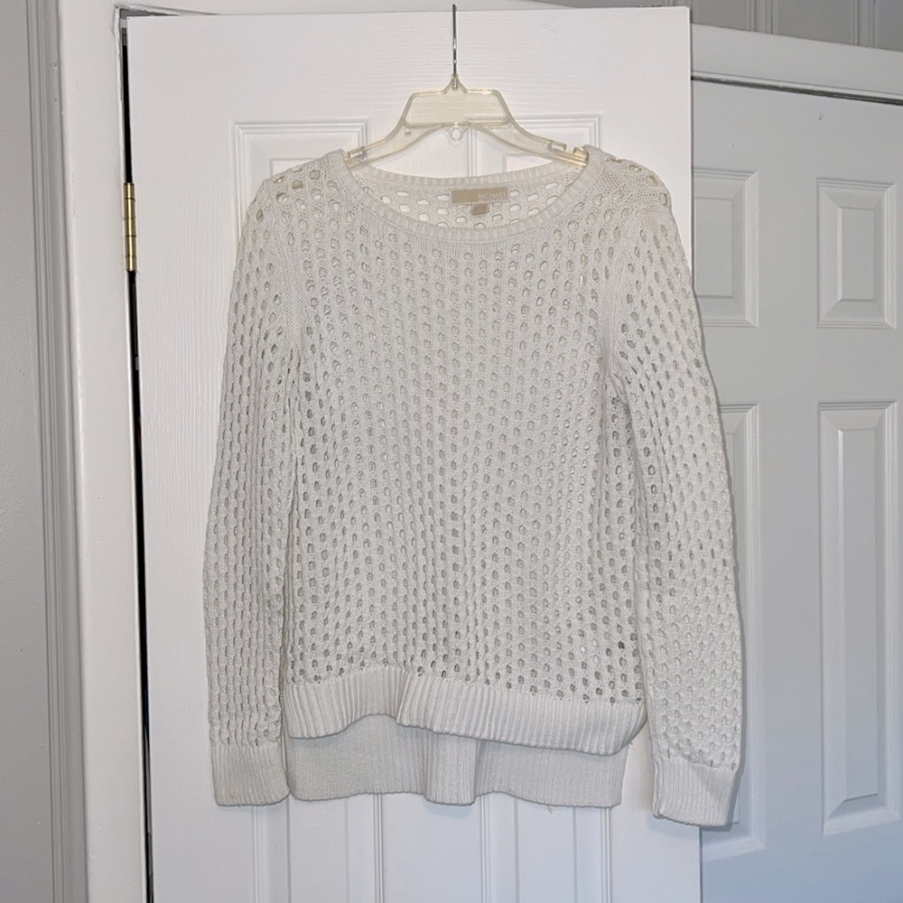 Michael Kors, White Knitted sweater size Large